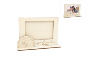 KIT P. FOTO PADRINHO 20X15X0.3CM CHOUPO C/BASE